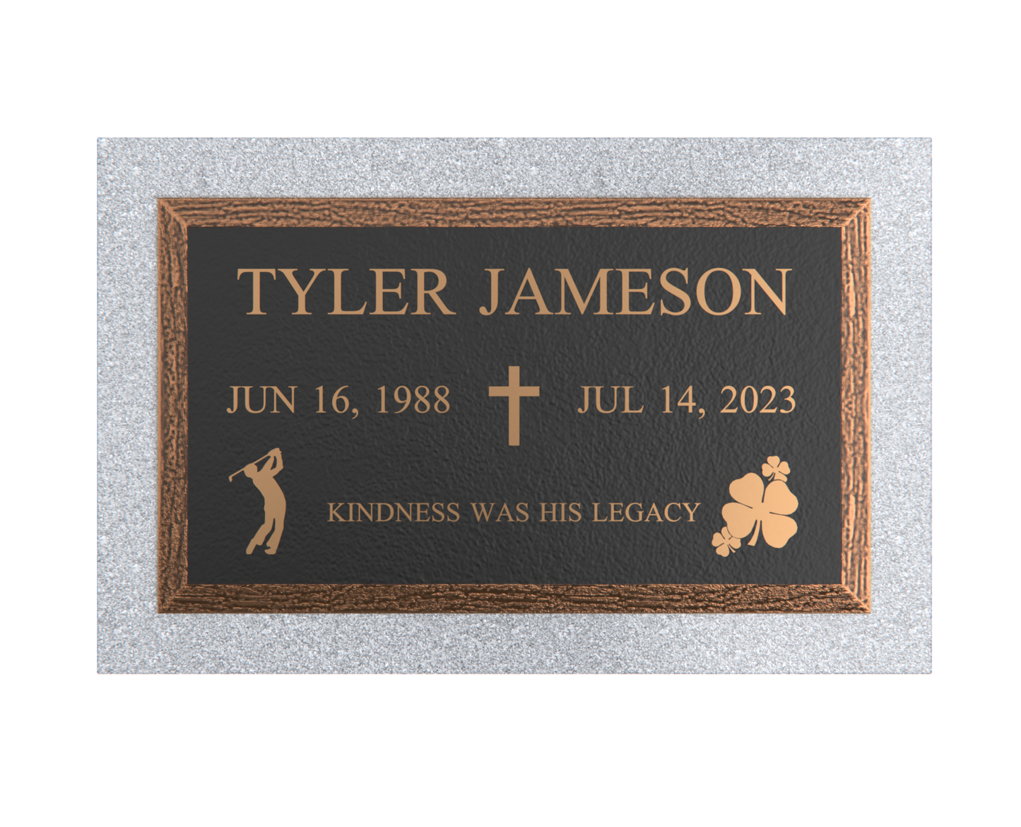 Premium Bronze Plaque 24"x 14" With Granite Base