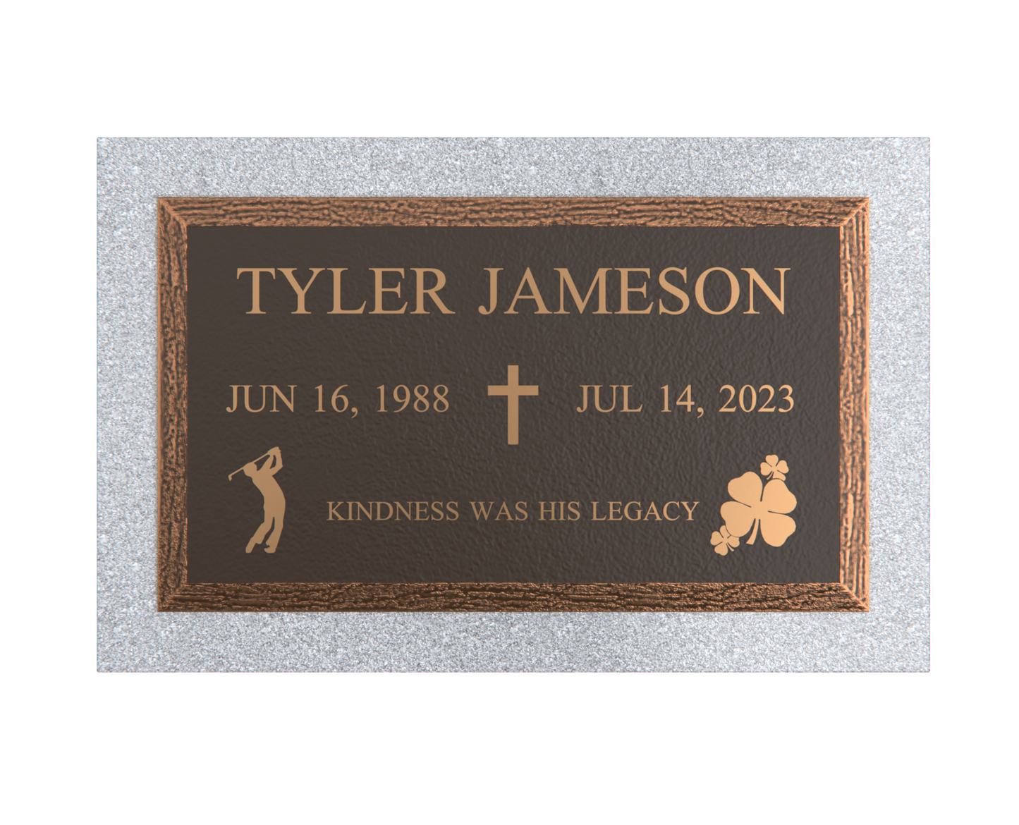 Premium Bronze Plaque 24"x 14" With Granite Base