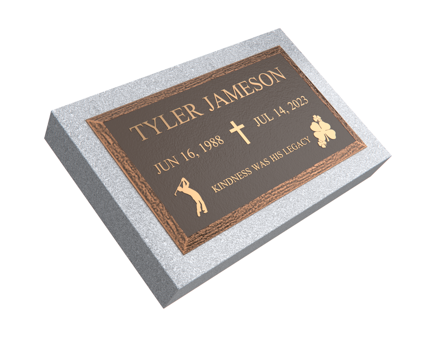 Premium Bronze Plaque 24"x 14" With Granite Base