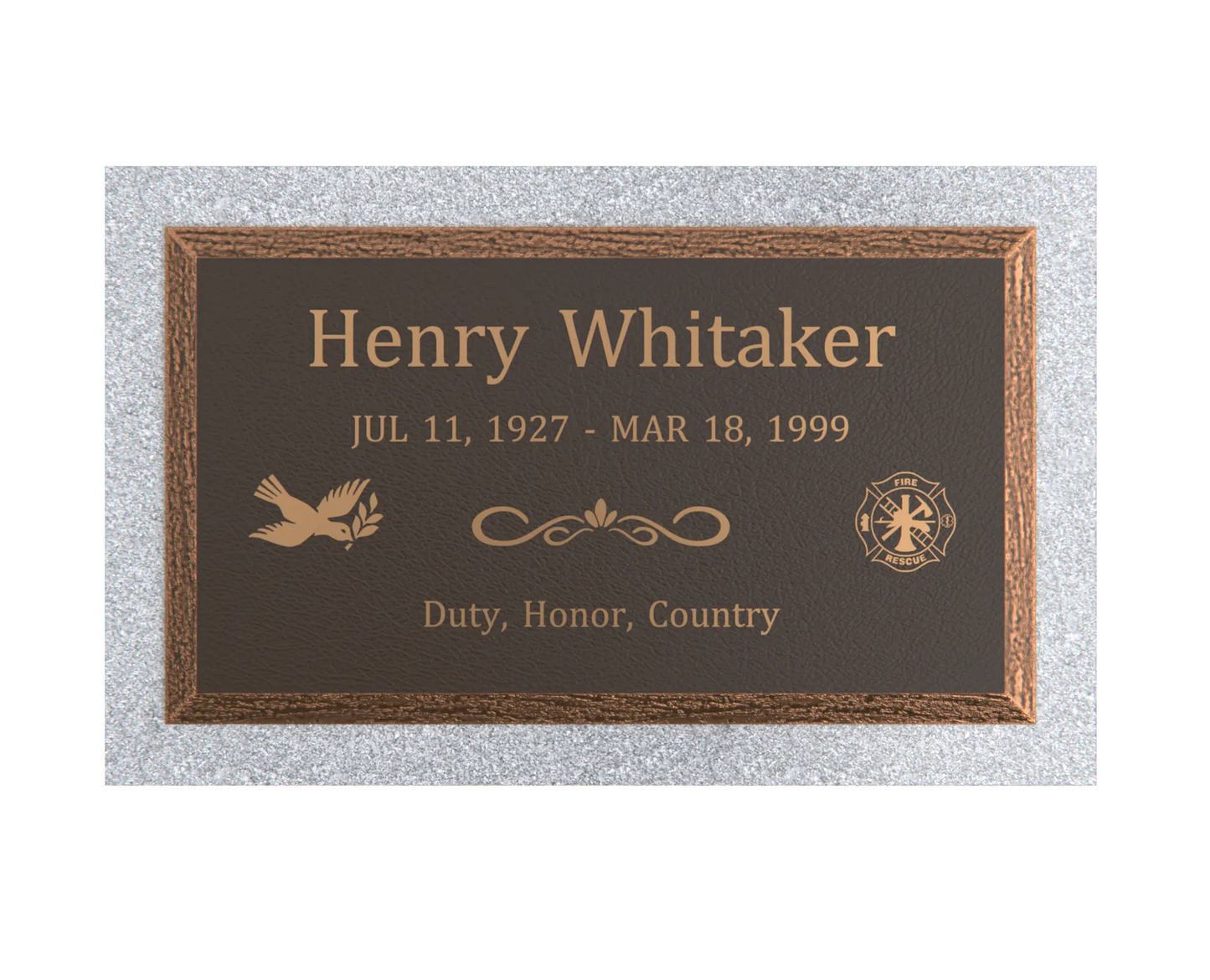 Premium Bronze Plaque 28"x 16"