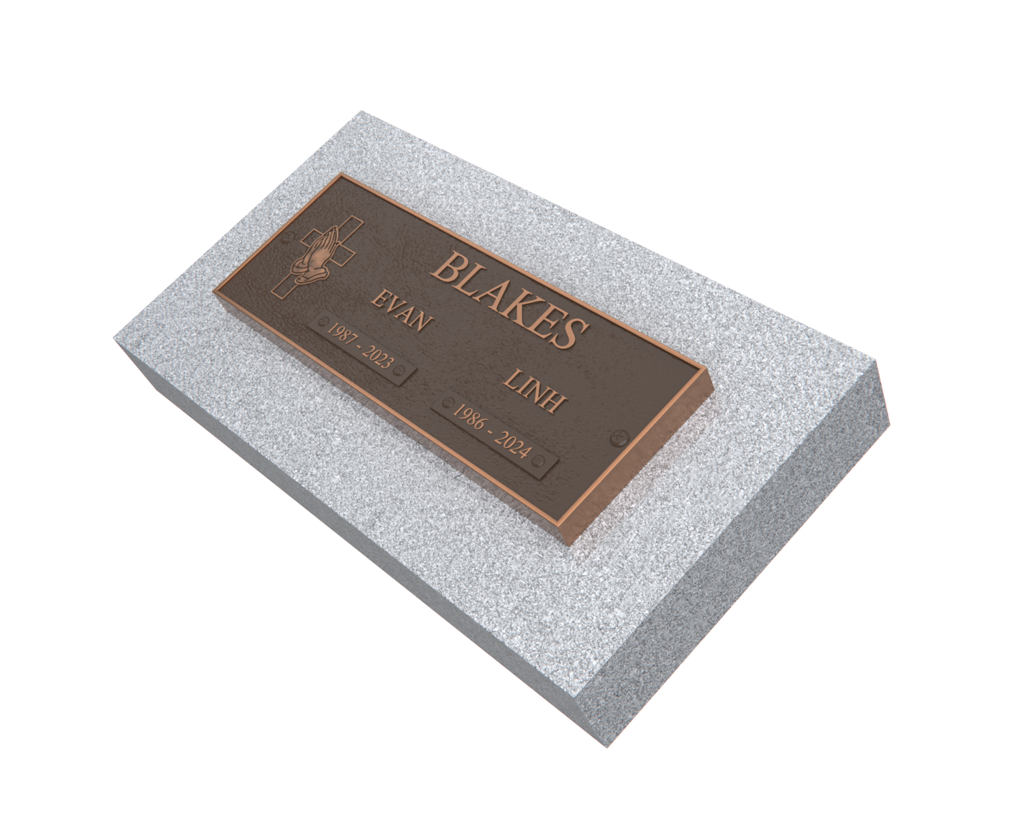 Premium Bronze Plaque 11"x 4" with Granite Base