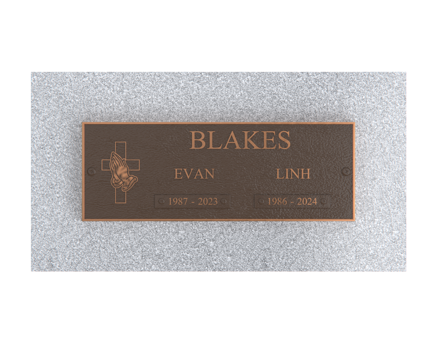 Premium Bronze Plaque 11"x 4" with Granite Base