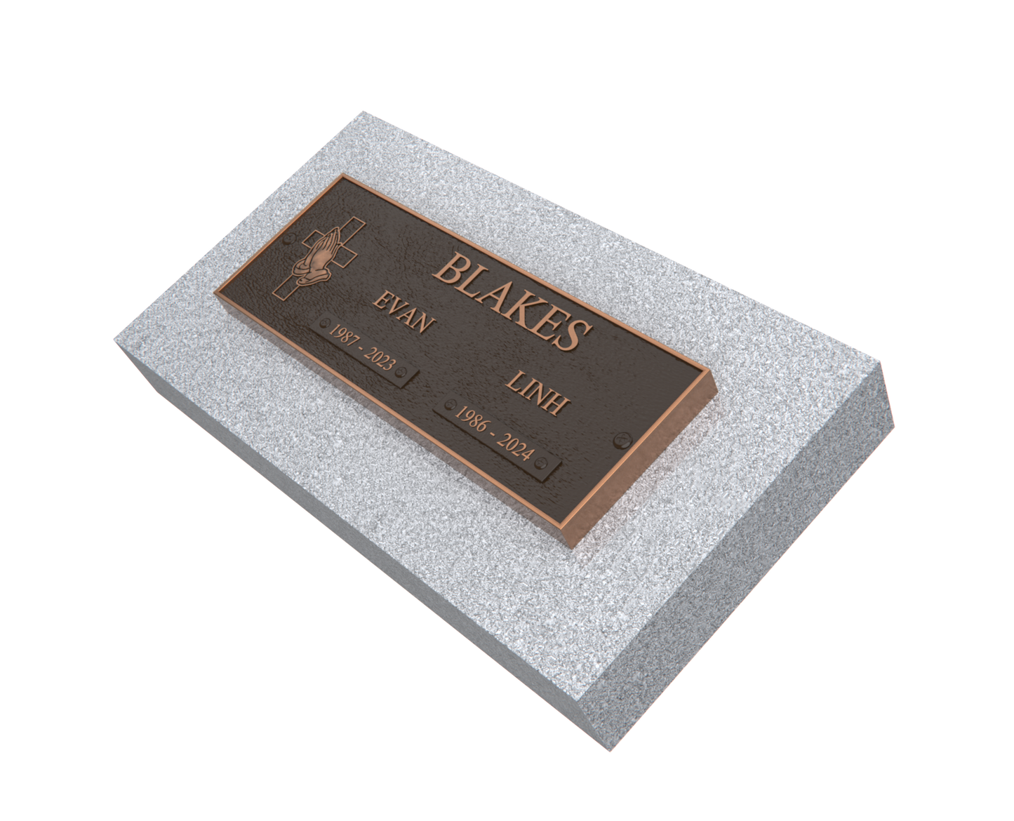 Premium Bronze Plaque 11"x 4" with Granite Base