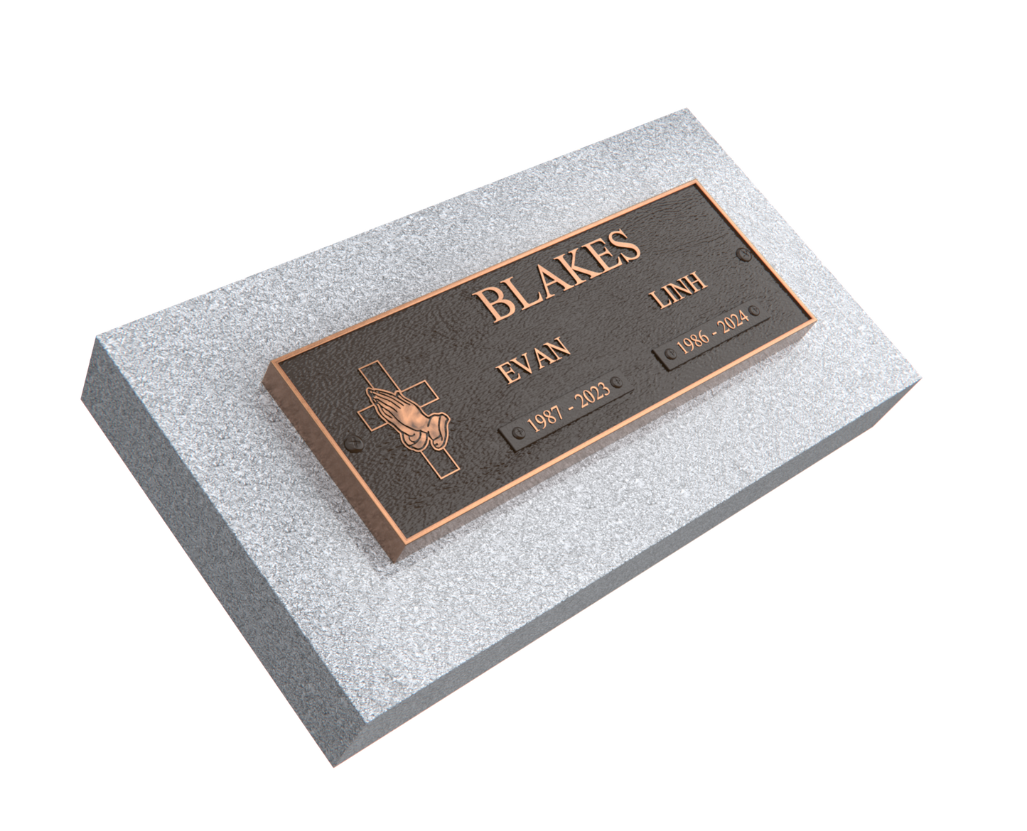 Premium Bronze Plaque 11"x 4" with Granite Base