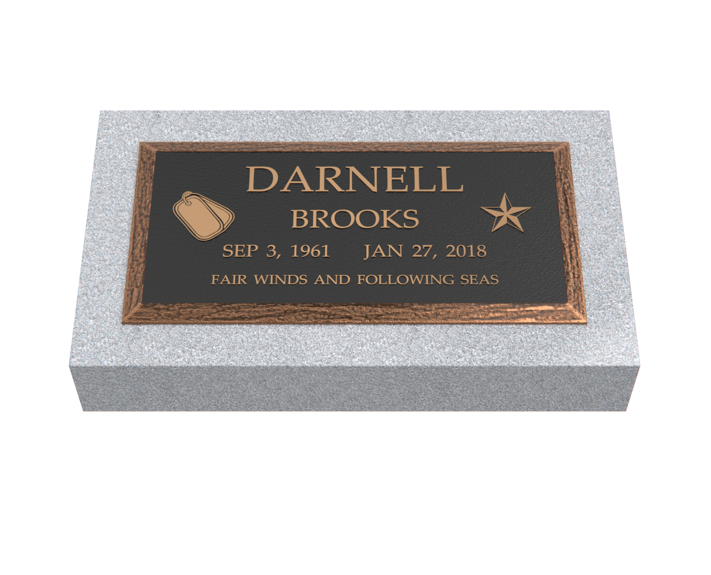 Premium Bronze Plaque 20"x 10" with Granite Base