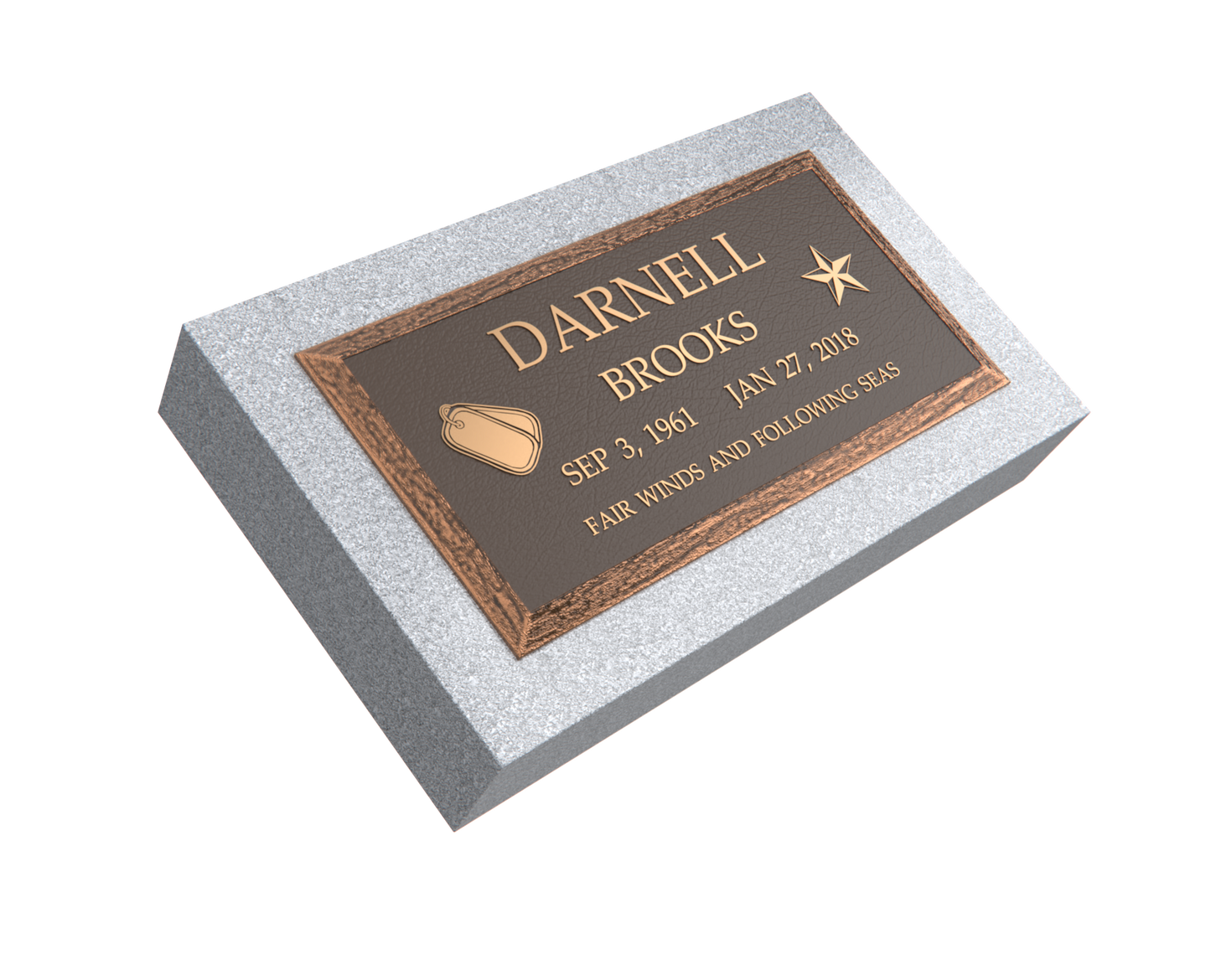 Premium Bronze Plaque 20"x 10" with Granite Base