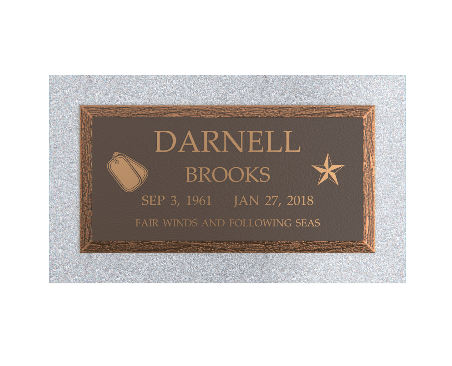 Premium Bronze Plaque 20"x 10" with Granite Base