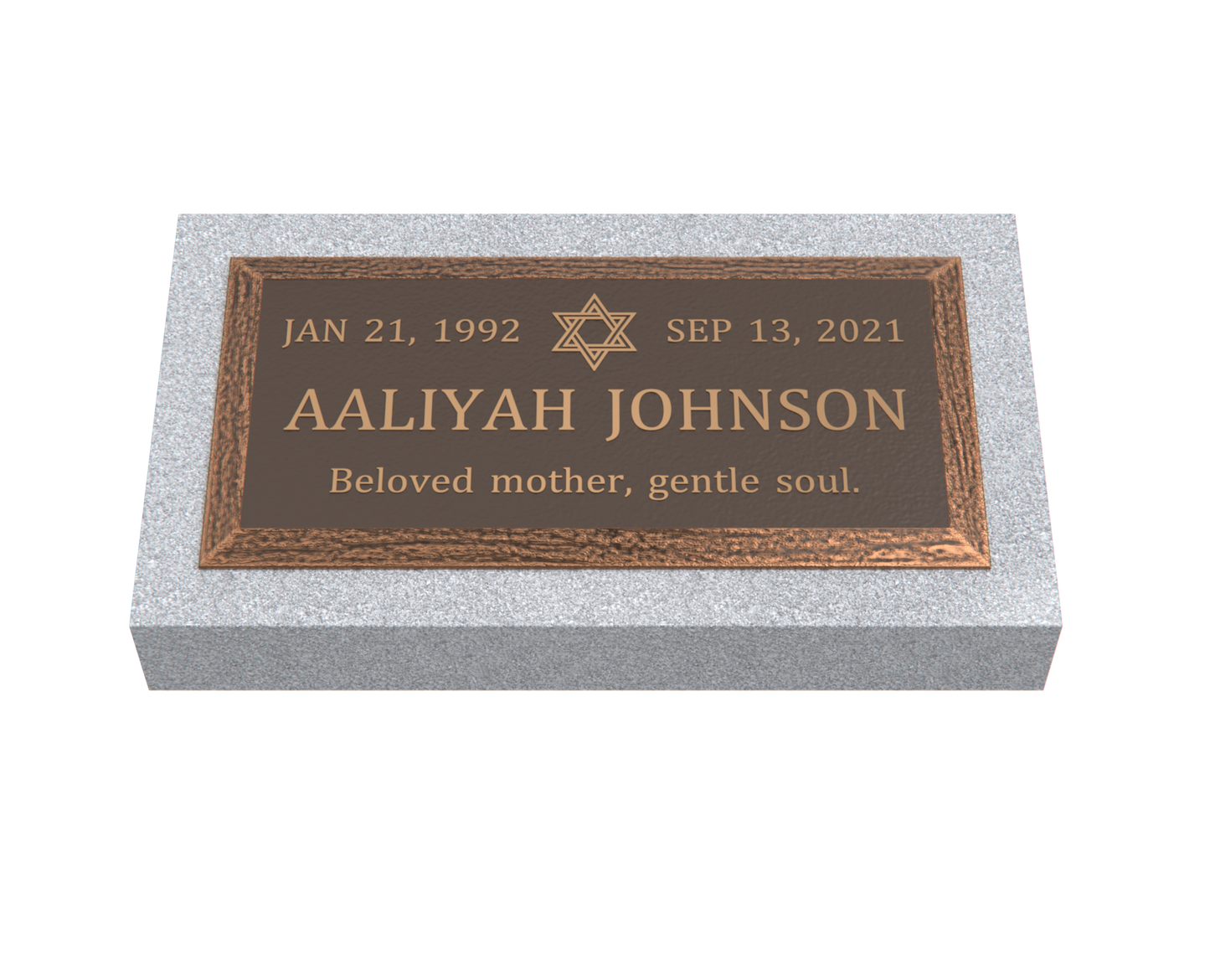 Premium Bronze Plaque 24"x 12" with Granite Base