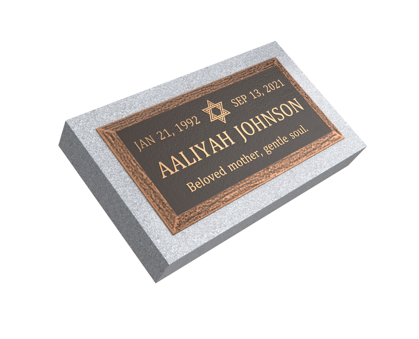 Premium Bronze Plaque 24"x 12" with Granite Base