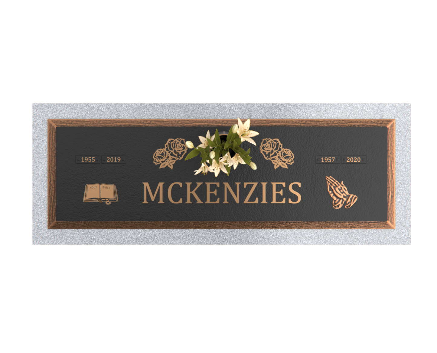 Premium Bronze Plaque 44″× 14″, with Granite Base
