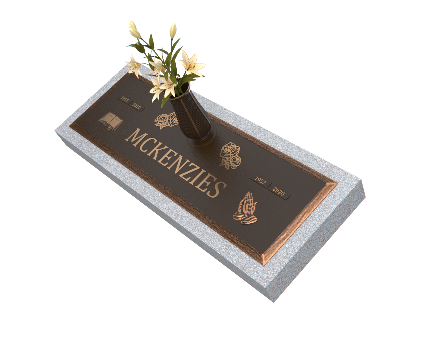 Premium Bronze Plaque 44″× 14″, with Granite Base