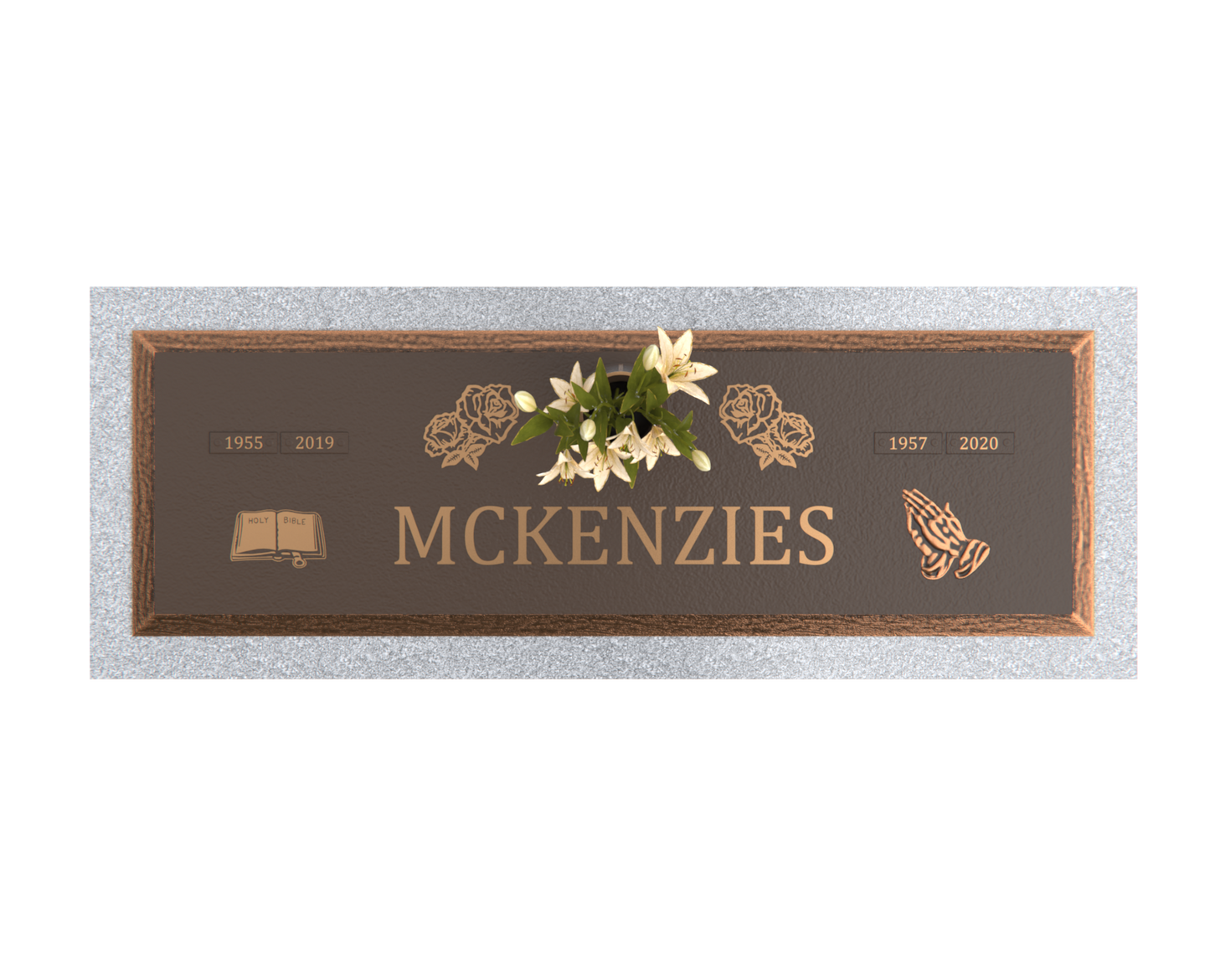 Premium Bronze Plaque 44″× 14″, with Granite Base
