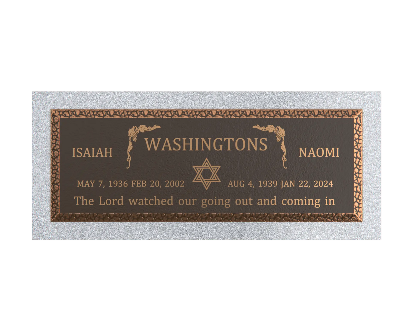 Premium Bronze Plaque 36"x 13"