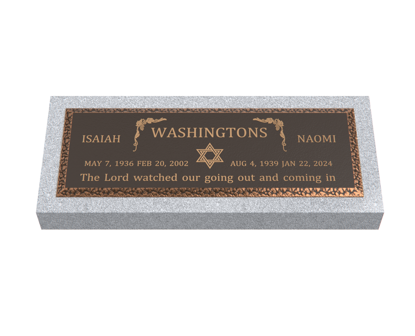 Premium Bronze Plaque 36"x 13" with Granite Base