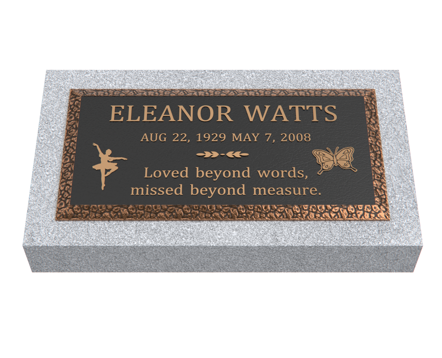 Premium Bronze Plaque 24"x 12"with Granite Base