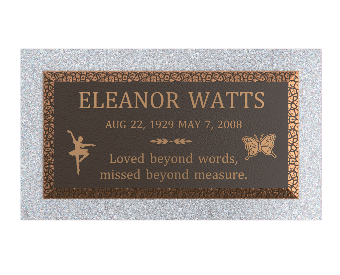 Premium Bronze Plaque 24"x 12"with Granite Base