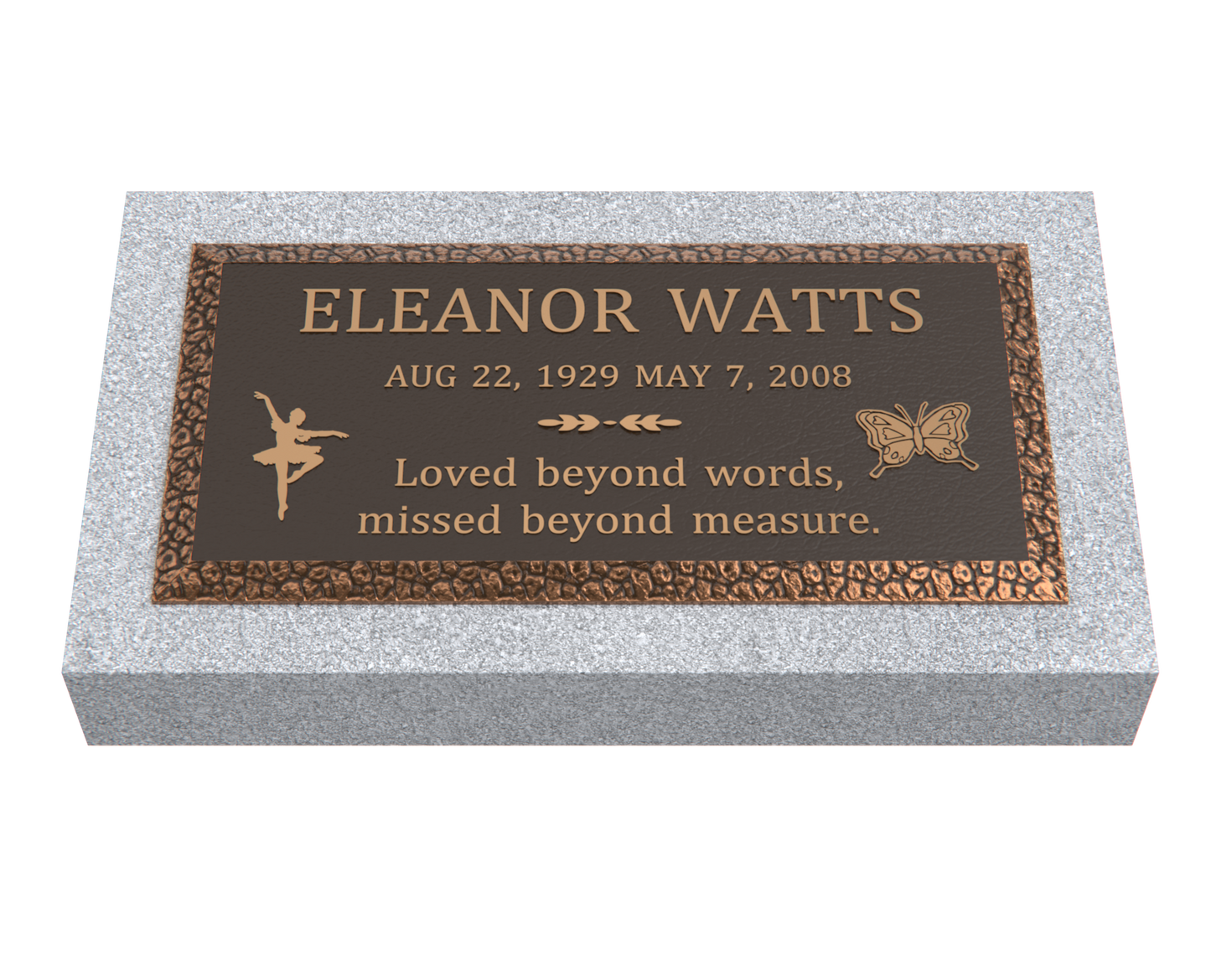 Premium Bronze Plaque 24"x 12"with Granite Base