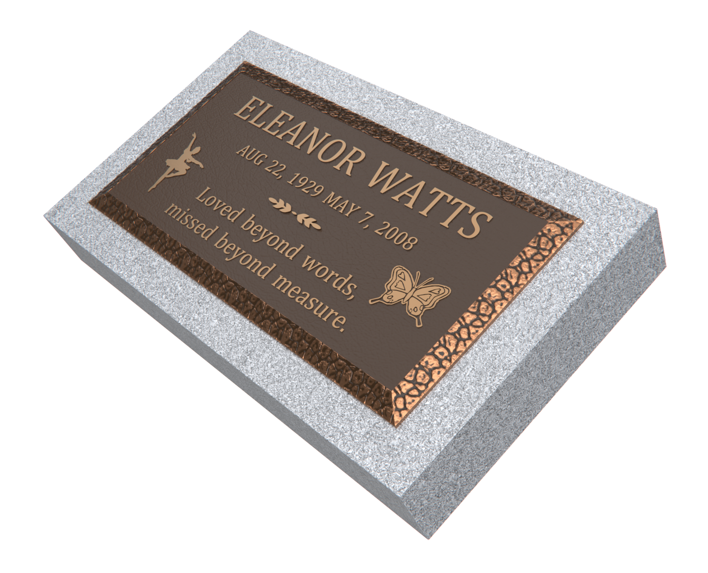 Premium Bronze Plaque 24"x 12"with Granite Base