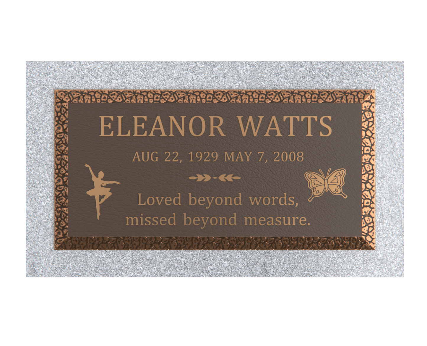 Premium Bronze Plaque 24"x 12"with Granite Base