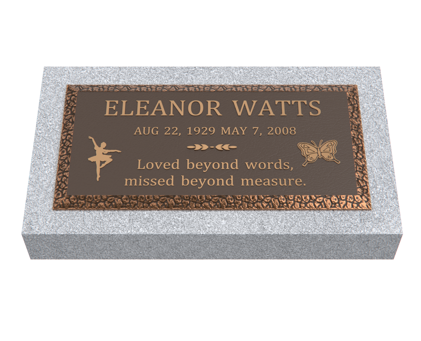 Premium Bronze Plaque 24"x 12"with Granite Base