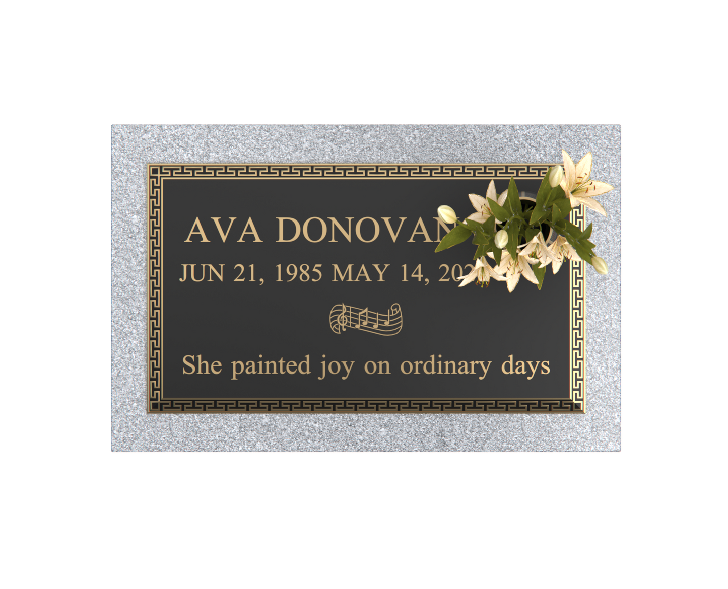 Premium Bronze Plaque 24"x 14" with Granite Base