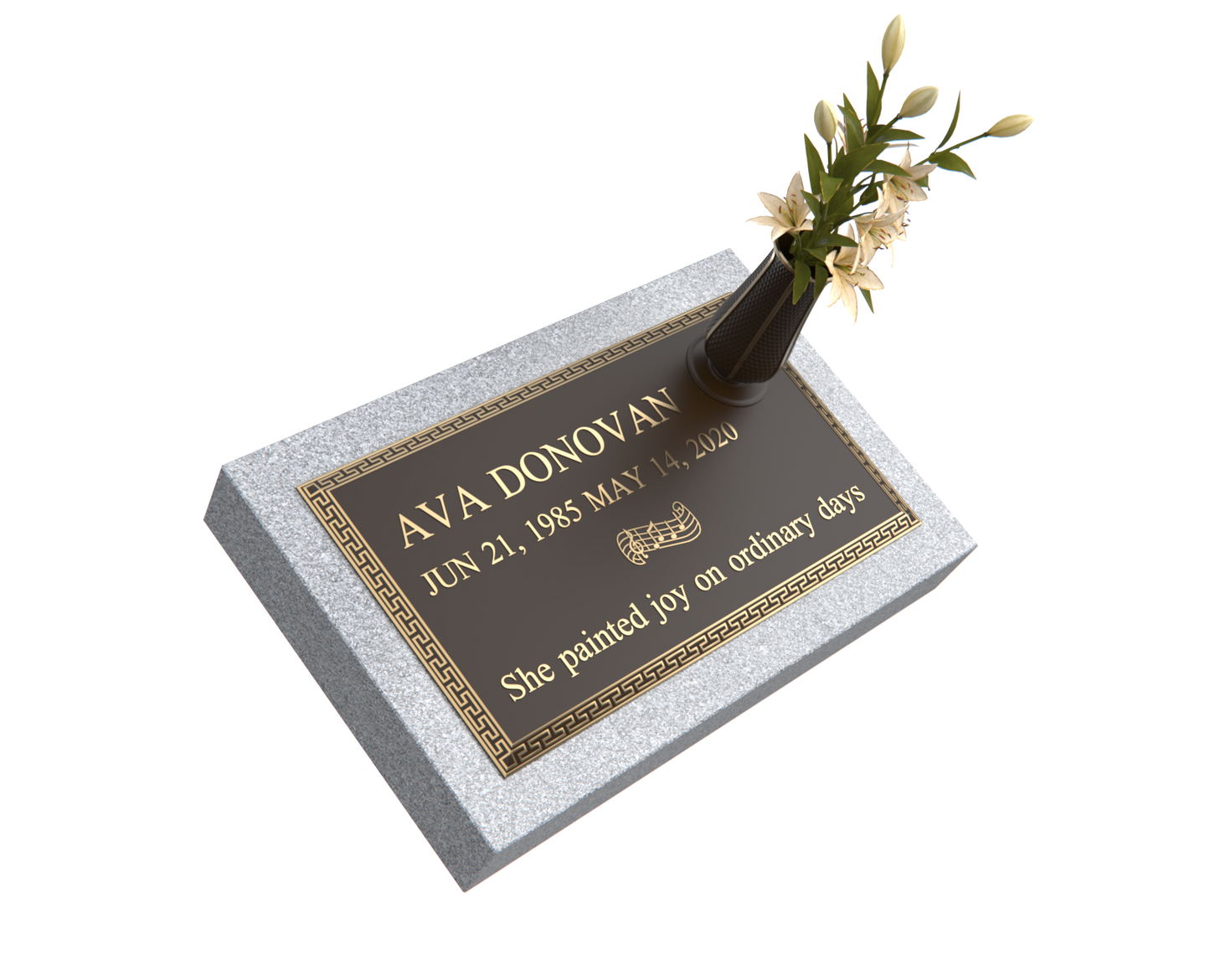 Premium Bronze Plaque 24"x 14" with Granite Base