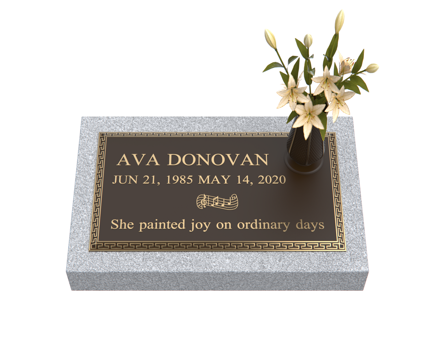 Premium Bronze Plaque 24"x 14" with Granite Base