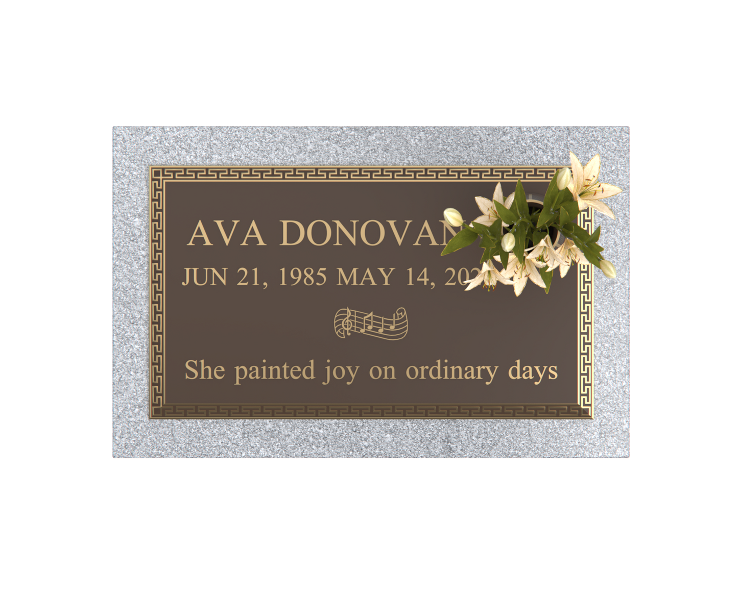 Premium Bronze Plaque 24"x 14" with Granite Base