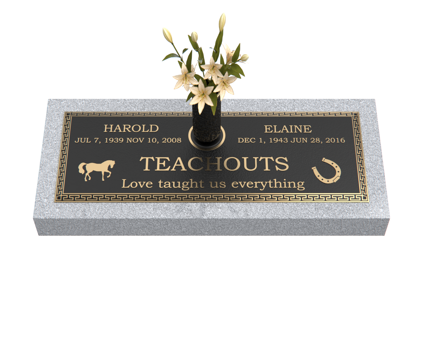 Premium Bronze Plaque 36"x 13" with Granite Base