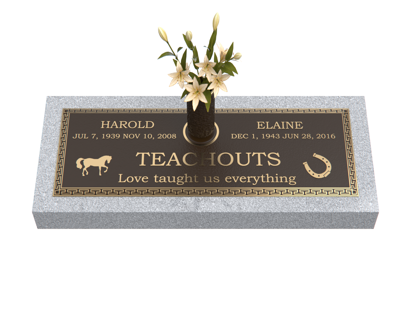 Premium Bronze Plaque 36"x 13" with Granite Base