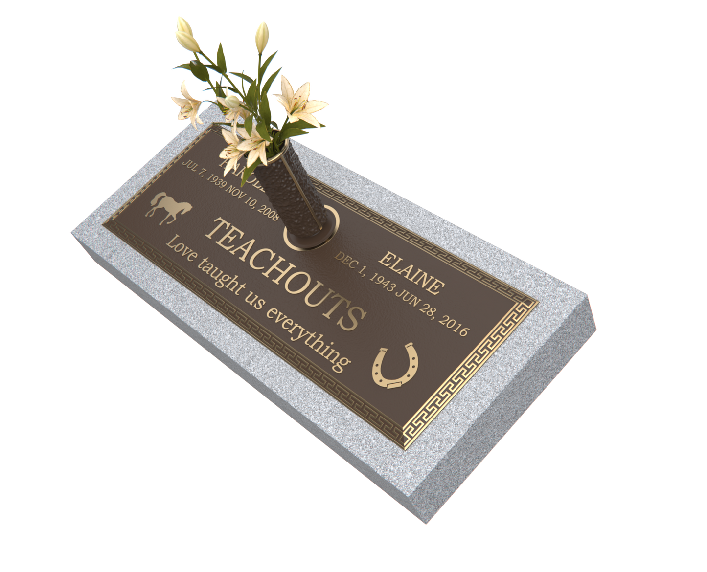 Premium Bronze Plaque 36"x 13" with Granite Base