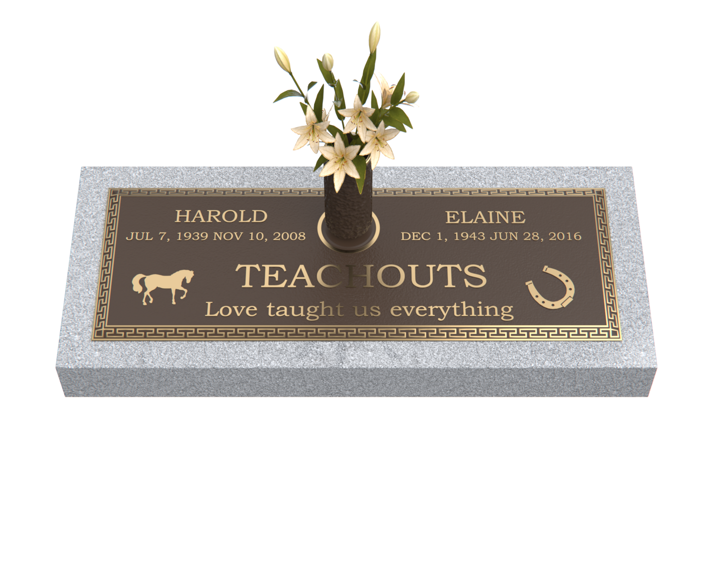 Premium Bronze Plaque 36"x 13" with Granite Base