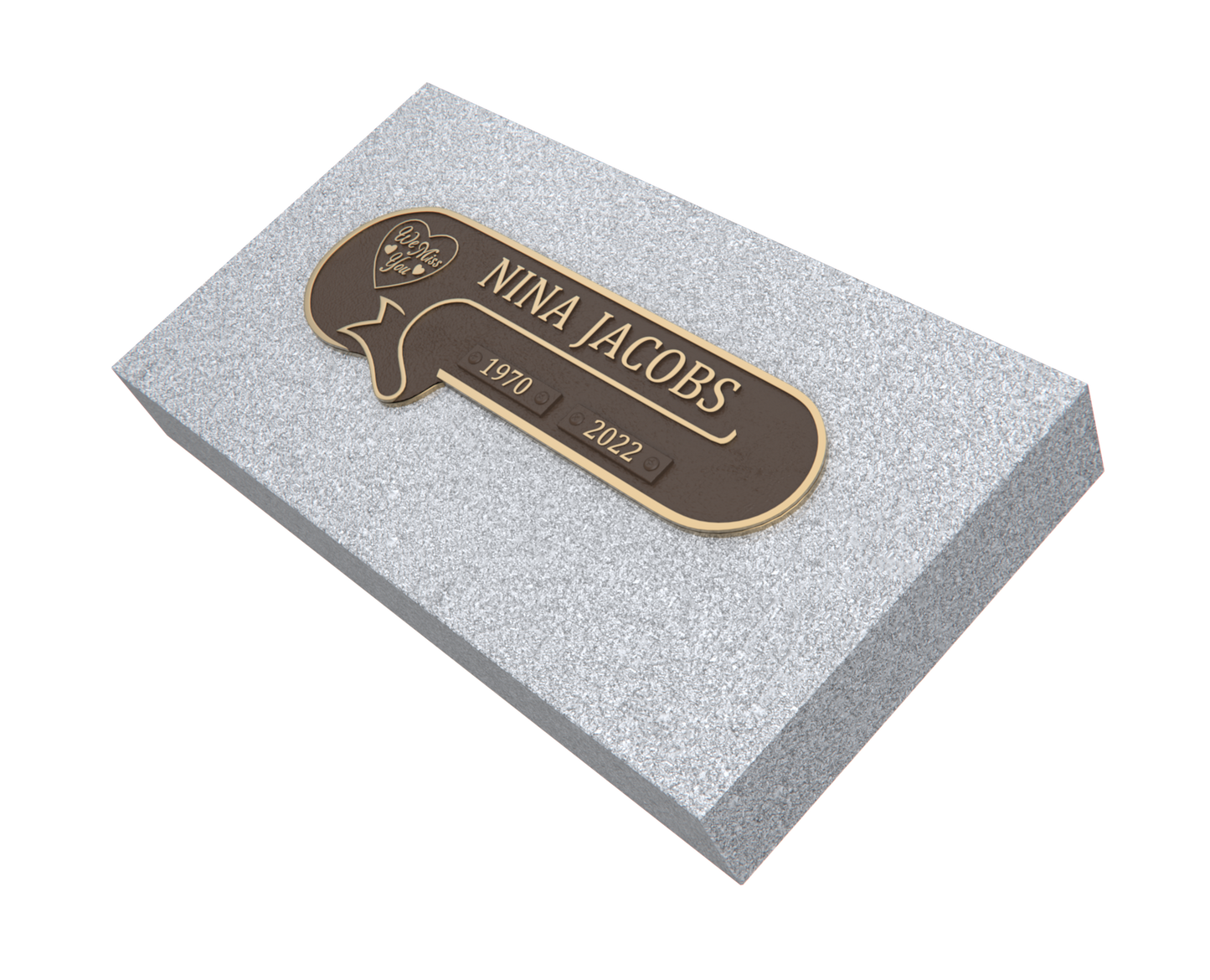 Premium Bronze Plaque 11"x 4" with Granite Base