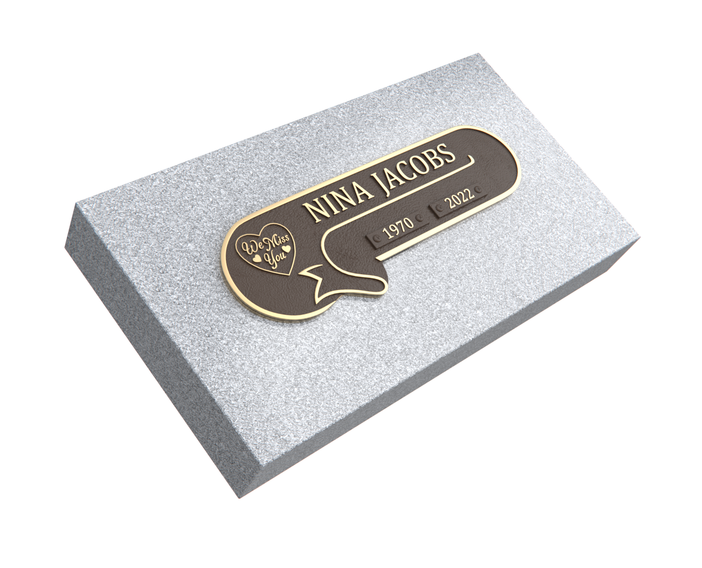Premium Bronze Plaque 11"x 4" with Granite Base