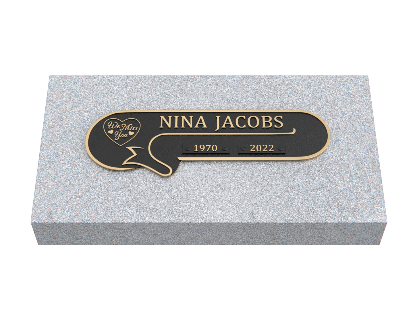 Premium Bronze Plaque 11"x 4" with Granite Base