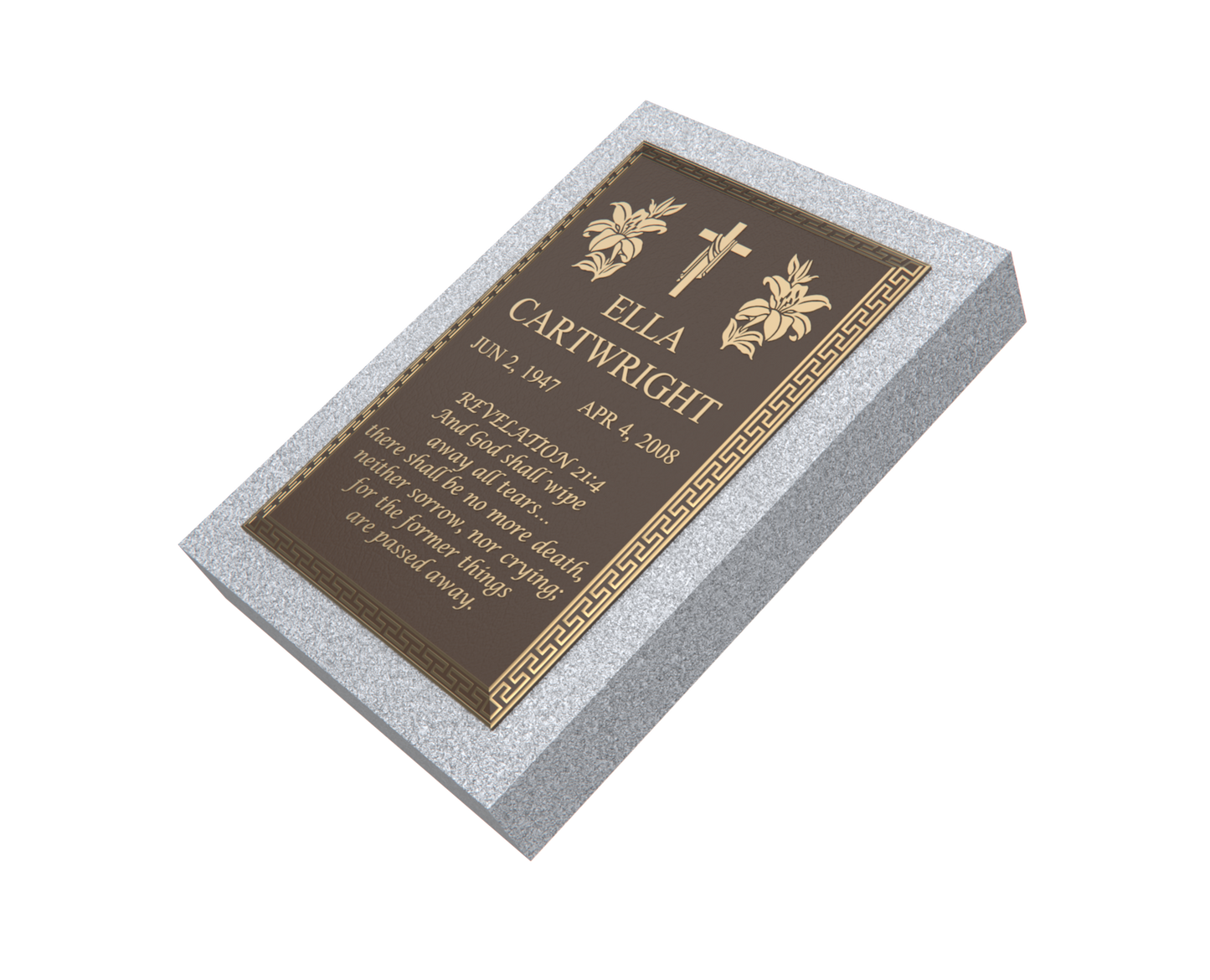 Premium Bronze Plaque 24"x 12" with Granite Base