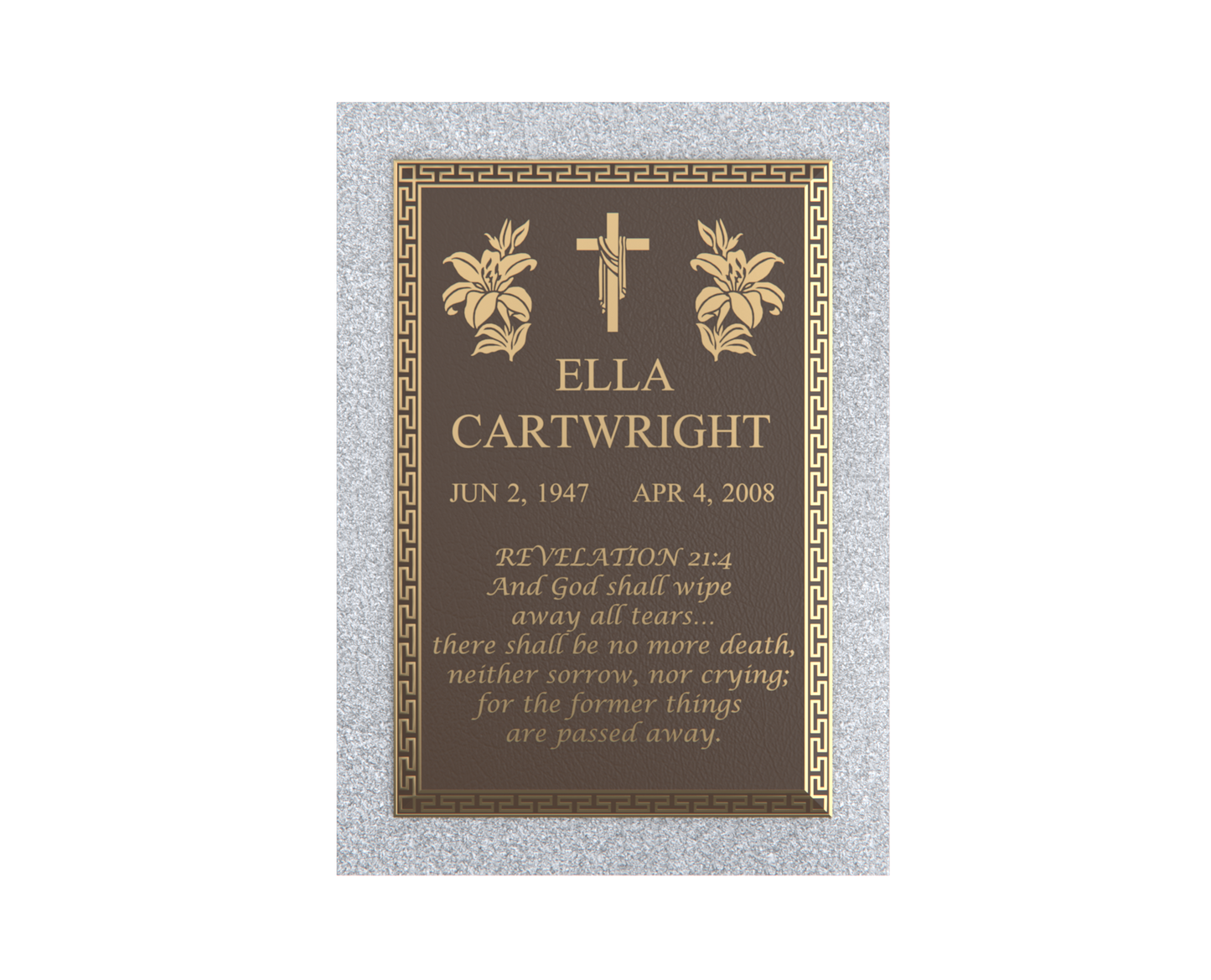 Premium Bronze Plaque 24"x 12" with Granite Base