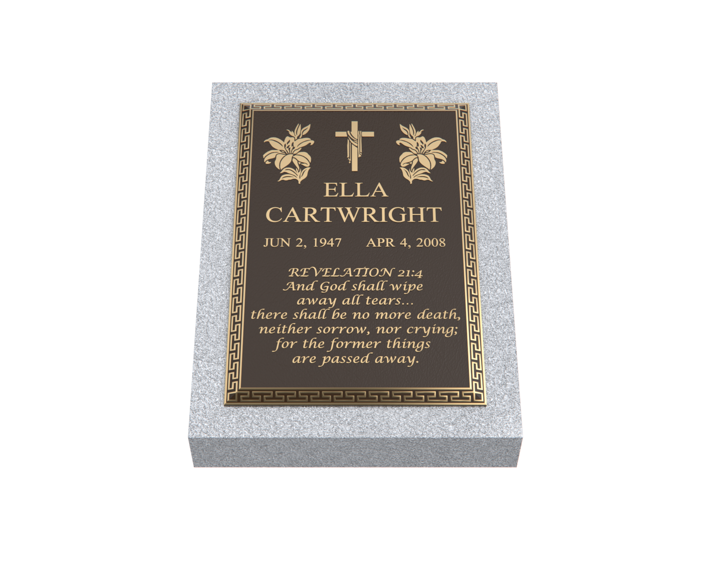 Premium Bronze Plaque 24"x 12" with Granite Base