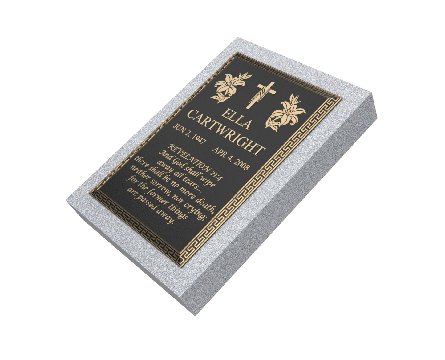 Premium Bronze Plaque 24"x 12" with Granite Base