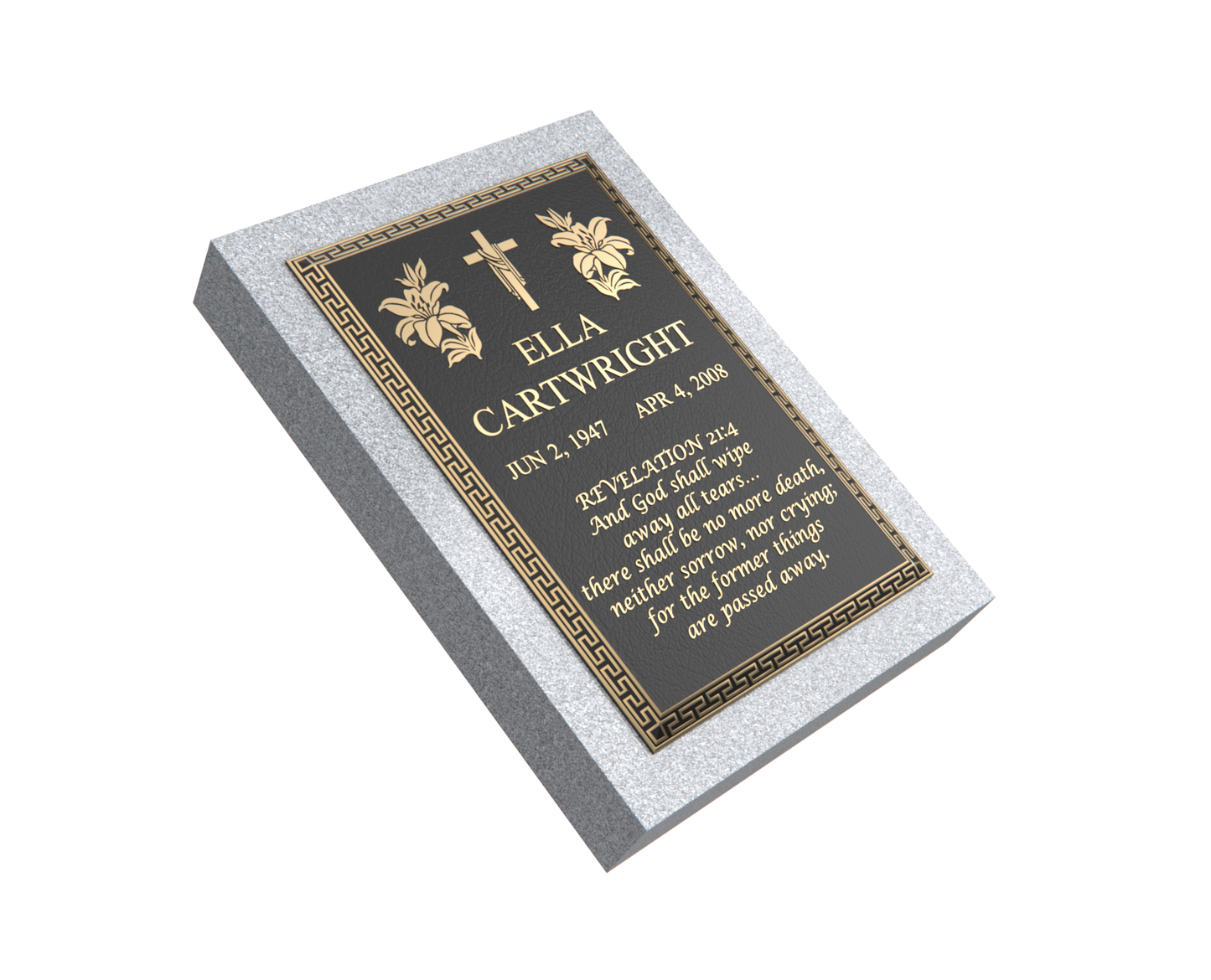 Premium Bronze Plaque 24"x 12" with Granite Base