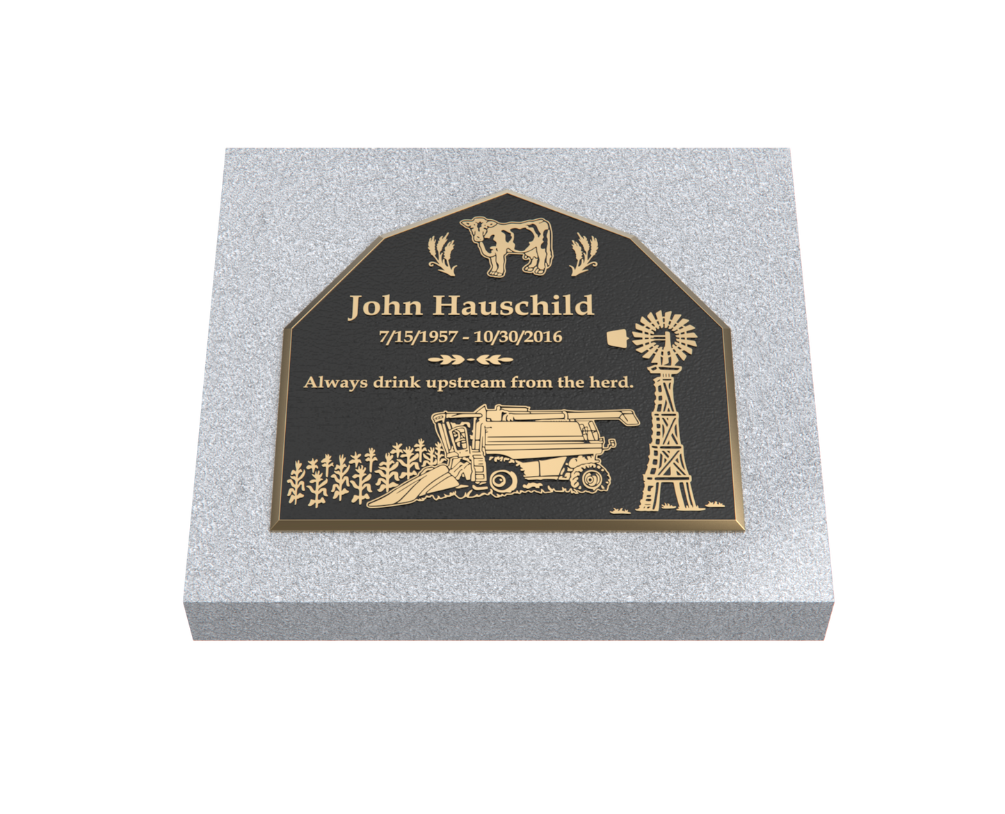 Premium Bronze Plaque 24"x 22" with Granite Base