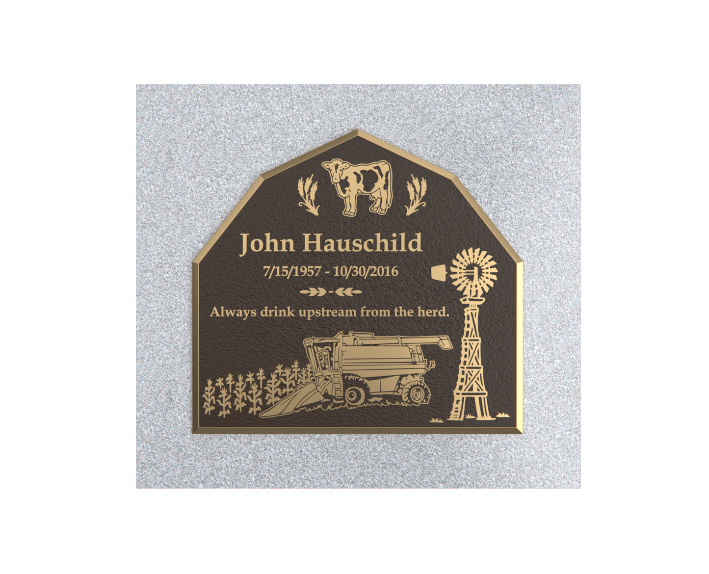 Premium Bronze Plaque 24"x 22" with Granite Base