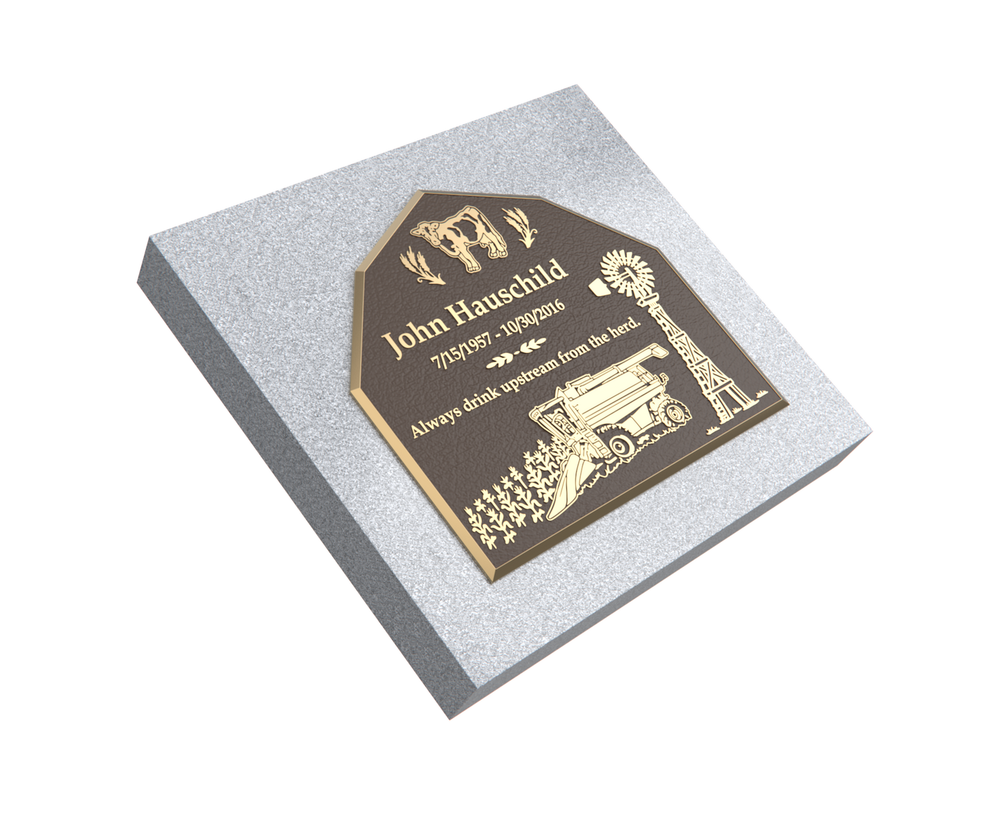 Premium Bronze Plaque 24"x 22" with Granite Base