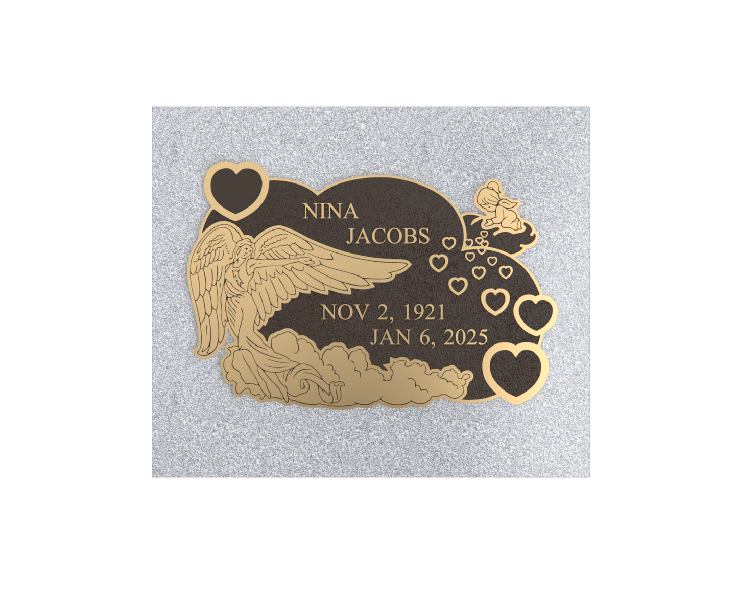 Premium Bronze Plaque 22"x 18" with Granite Base