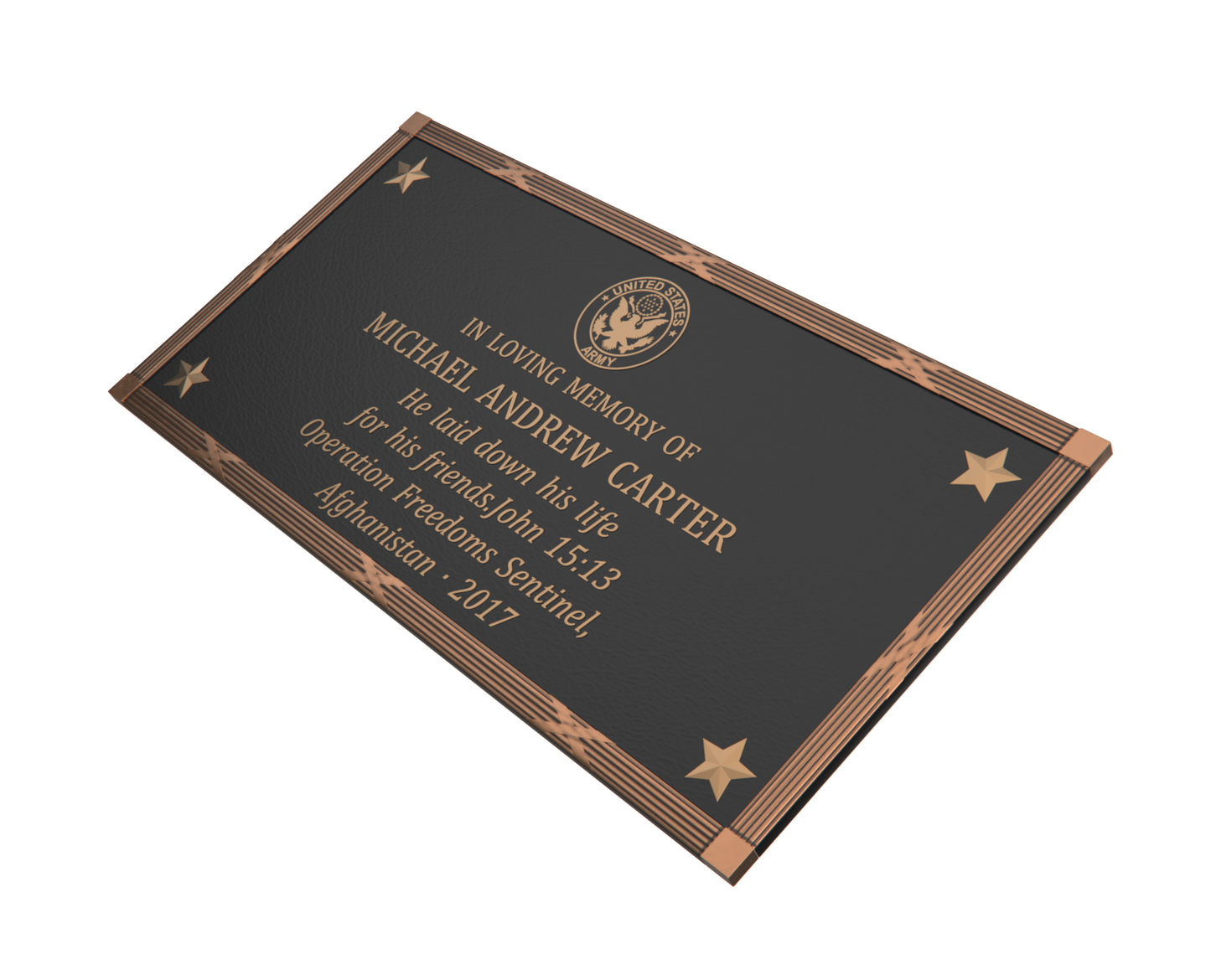 Premium Bronze Plaque 32"x 16"