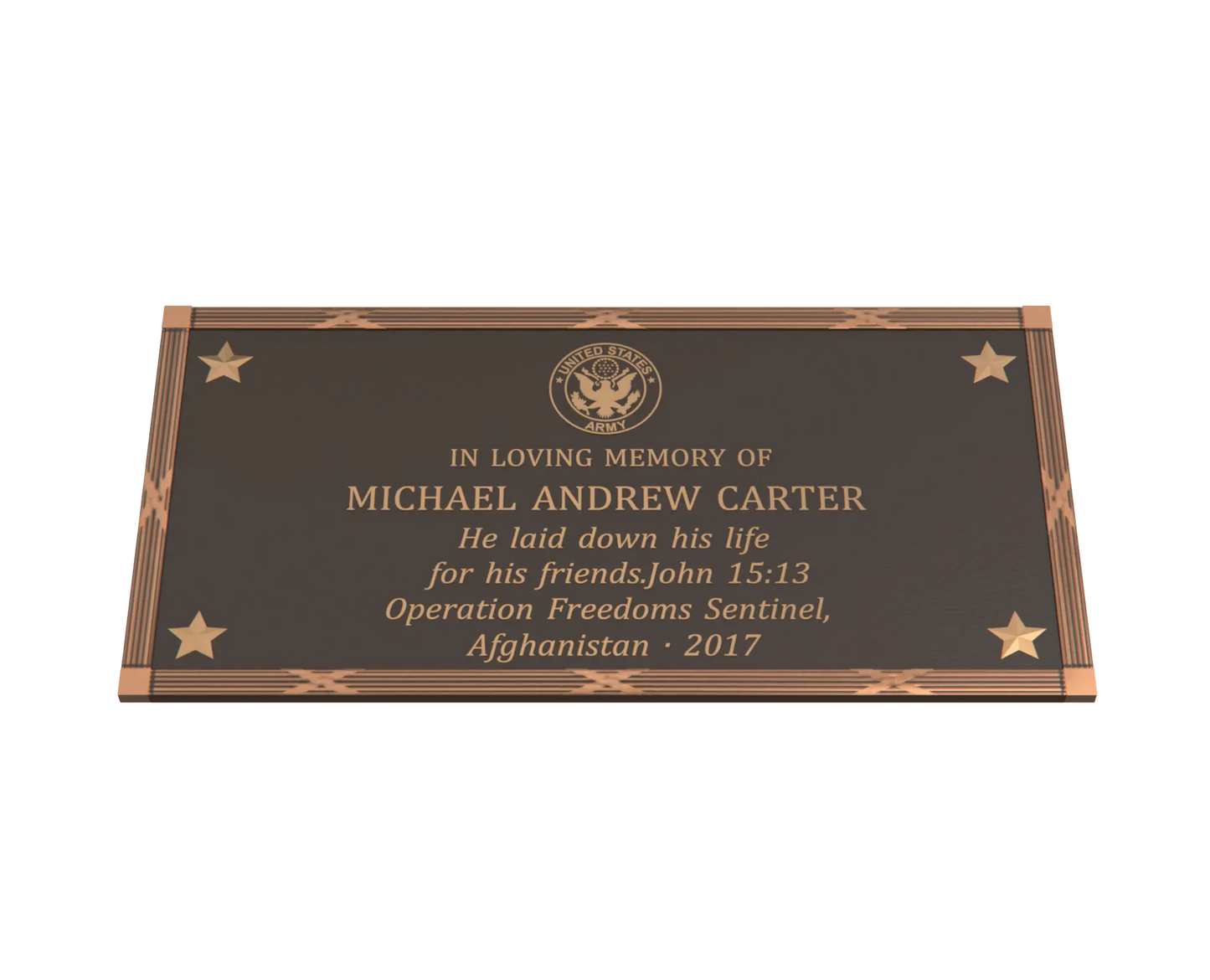 Premium Bronze Plaque 32"x 16"