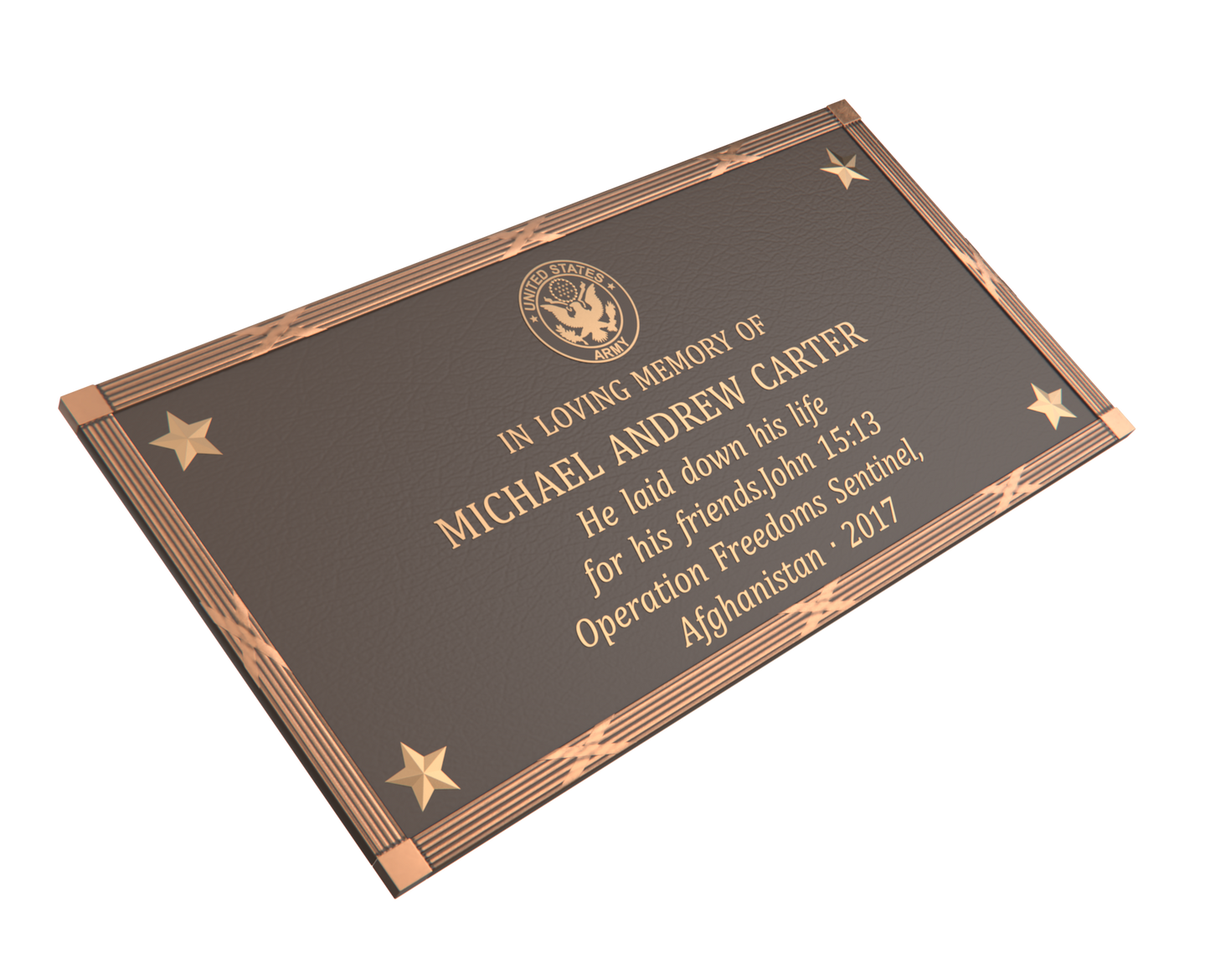 Premium Bronze Plaque 32"x 16"