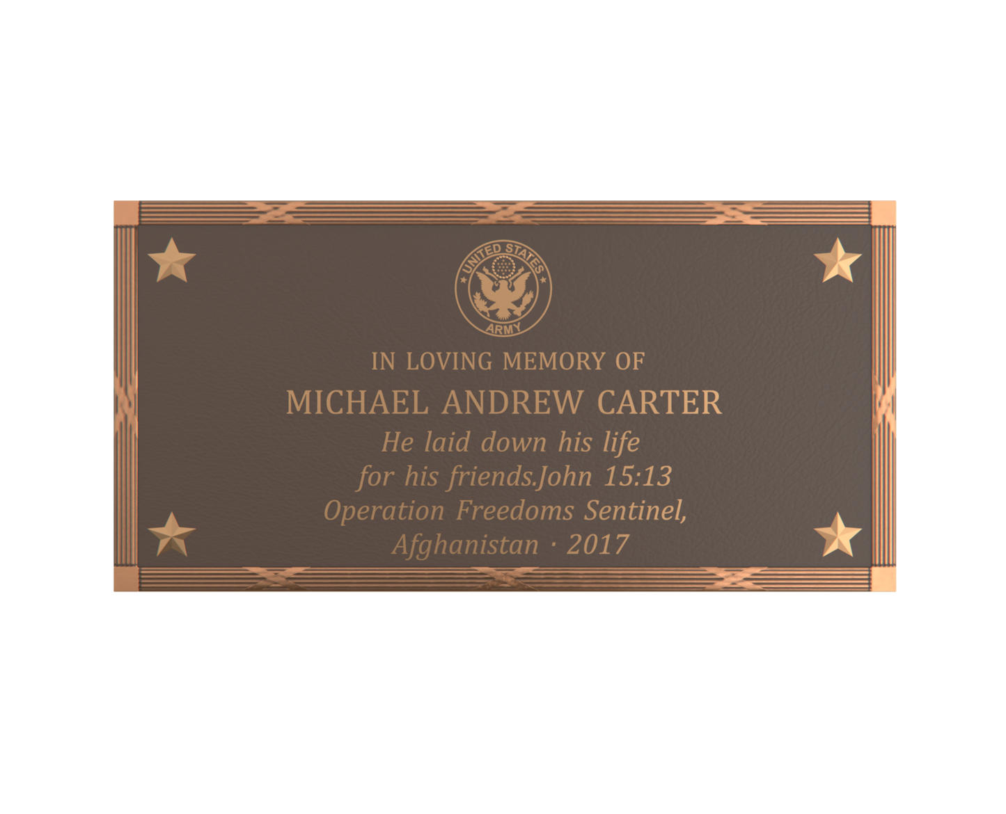 Premium Bronze Plaque 32"x 16"