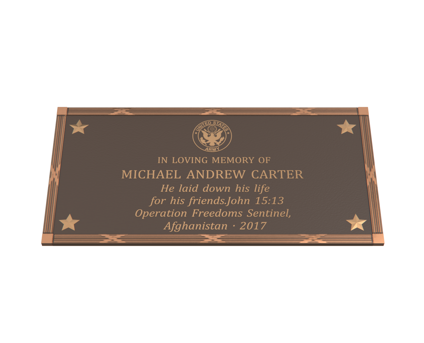 Premium Bronze Plaque 32"x 16"