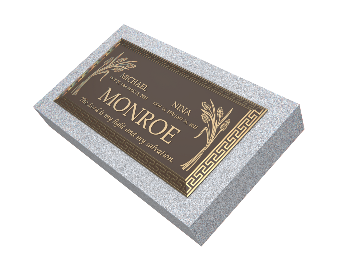 Premium Bronze Plaque 36"x 13" with Granite Base